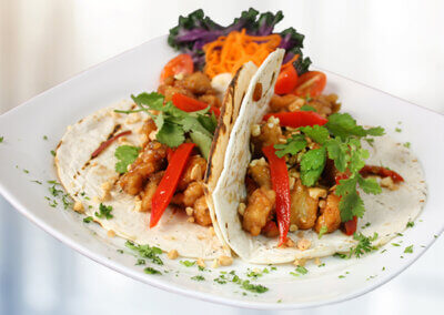 Kung Pao Chicken Tacos